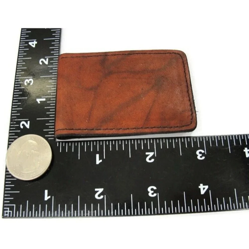 Vintage Rico Leather Money Clip Men Wallet ID Credit Card Holder